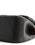 Lambskin Quilted Jumbo Double Flap Black