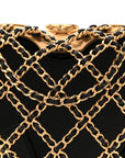 Metal Lambskin Quilted CC Heart Minaudiere Crossbody Black