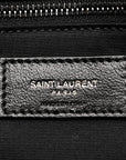 Crinkled Calfskin Matelasse Monogram Large Niki Chain Satchel Black