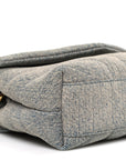 Denim Y Quilted Monogram Toy Loulou Crossbody Bag Grey