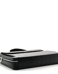 Calfskin Embossed TB Triple Stud Briefcase Black