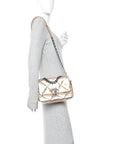 Metallic Lambskin Quilted Medium CHNL 19 Flap Gold