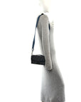 Recycled Fabric Jacquard Vitello King FF 1974 Baguette Soft Trunk Blue