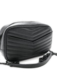 Grain De Poudre Matelasse Monochrome Monogram Mini Lou Camera Bag Black