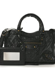 Agneau Classic Gold Hardware Nano City Black