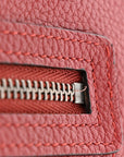 Drummed Calfskin Nano Luggage Merlot