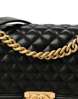 Caviar Quilted Medium Boy Flap Black