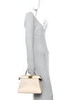 Cuoio Roma Sellerissima Nappa Sintetica Tape Stitch Small Peekaboo I SEE U Satchel Camelia