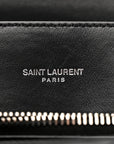 Calfskin Y Quilted Monogram Medium Loulou Chain Satchel Black