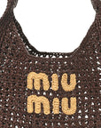 Raffia Crochet Woven Hobo Cacao Naturale