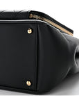 Caviar Quilted Small Business Affinity Shopping Bag Black