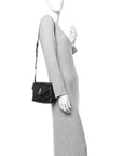 Calfskin Y Quilted Monogram Toy Loulou Crossbody Bag Black