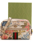 GG Supreme Monogram Water Flora Web Mini Ophidia Shoulder Bag Beige White Multicolor