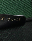 Canvas Embroidered Checkered Book Tote Black Green