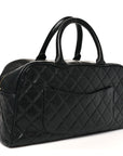 Caviar Quilted Large Bowler Black