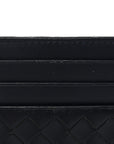 Nappa Intrecciato Card Holder Deep Blue
