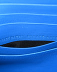 Grained Calfskin Embossed Car Flap Bag Petroleum Blue
