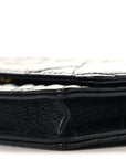 Supple Calfskin Cannage Caro Belt Pouch with Chain Black