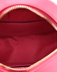 Lambskin Quilted CHNL 19 Round Clutch With Chain Pink