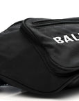 Recycled Sport Nylon Logo Embroidered Wheel Beltpack Black