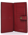 Nappa Intrecciato Continental Wallet Dark Red