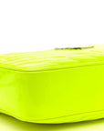 Patent Calfskin Matelasse Monogram Lou Camera Bag Neon Yellow
