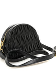 Nappa Matelasse Dome Crossbody Black