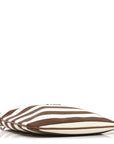 Canvas Calfskin Striped Ivy Cacao Naturale