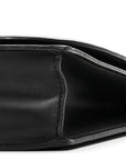 Calfskin DG Logo Flap Crossbody Bag Black
