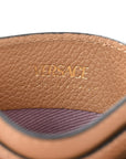 Calfskin Medusa Card Holder Brown