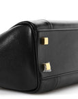 Supple Shiny Lambskin Little New Luggage Black