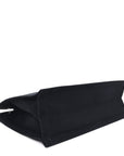 Linen Calfskin Rive Gauche Tote Black