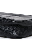 Pebbled Calfskin Small Soho Disco Bag Black