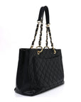 Caviar Quilted Grand Shopping Tote GST Black