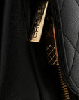 Caviar Quilted Large Business Affinity Flap Black