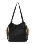 Grainy Calfskin House Check Small Canterbury Black