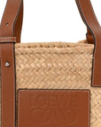 Raffia Basket Tote Bag Natural Tan