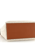 Jacquard Anagram Calfskin Small Cubi Bag Ecru Tan