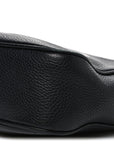 Pebbled Calfskin Small Soho Disco Bag Black