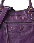 Agneau Classic Gold Hardware Velo Dark Violet