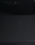 Washed Denim Quilted Mini CHNL 25 Handbag Black