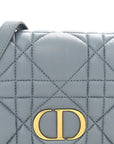 Lambskin Macrocannage Mini D1OR Caro Bag Cloud Blue
