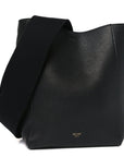 Soft Grained Calfskin Small Sangle Bucket Bag Black