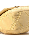 Calfskin Crochet Medium CHNL 19 Flap Yellow