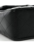 Lambskin Quilted Mini Rectangular Flap Black