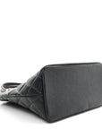 Caviar Quilted Medallion Tote Black