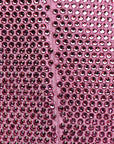 Strass Suede Hourglass Top Handle Bag XS Pink