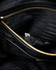 Saffiano Tessuto Nylon Shopping Tote Black