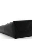 Soft Grained Calfskin Sangle Bucket Bag Black