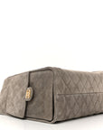 Suede Quilted Medium CHNL 25 Handbag Grey